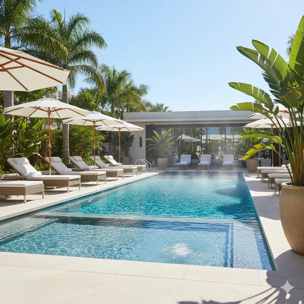 Piscina climatizada del hotel