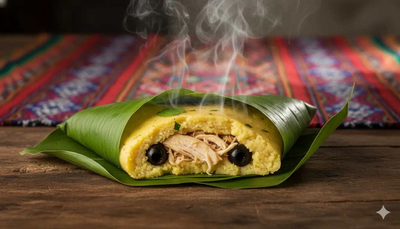 Tamal Lojano Auténtico Envuelto en Hoja de Achira